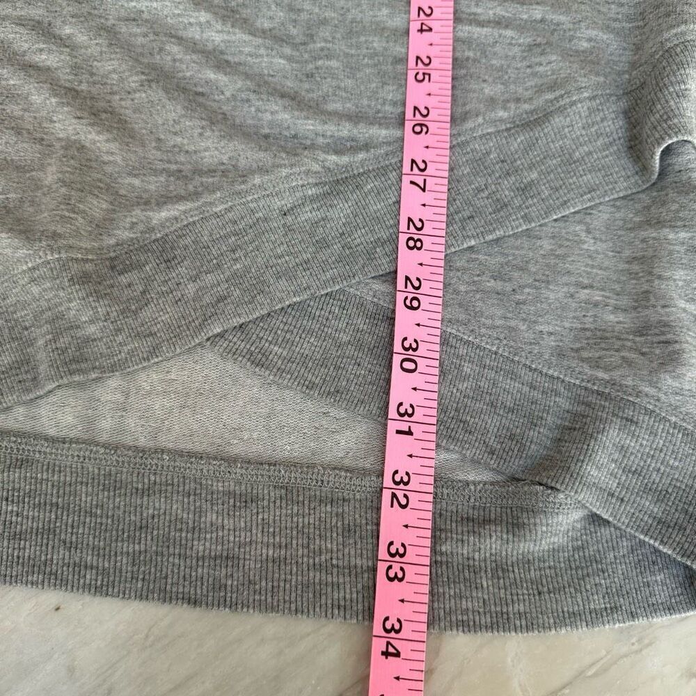 Athleta Sweatshirt Dress Criss Cross Hem Heather Gray Long Sleeve Knit Casual S - Picture 10 of 10